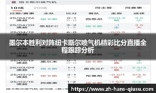 墨尔本胜利对阵纽卡斯尔喷气机精彩比分直播全程跟踪分析
